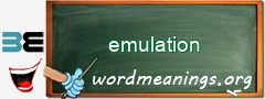 WordMeaning blackboard for emulation